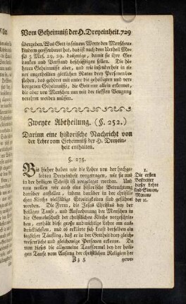 729-739, Zweyte Abtheilung § 275 - 278
