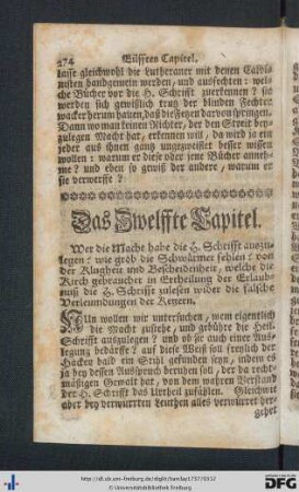 Das Zwelffte Capitel.