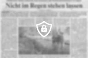 Nicht im Regen stehen lassen