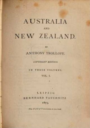 Australia and New Zealand, 1