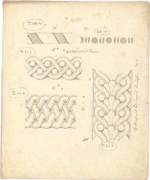 Neureuther, Gottfried von; Kapitell- und Ornamentstudien - Ornamente (Details)