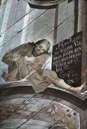 Heilige Dreifaltigkeit, Teufelssturz, Propheten und Heilige in Scheinarchitektur