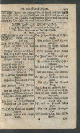 XXIII. Lob- und Danck-Lieder