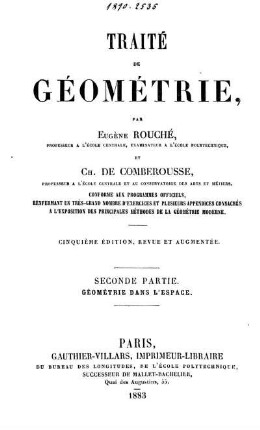 Partie 2: Traité de géométrie. Seconde Partie