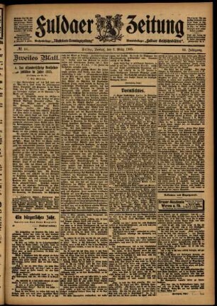 Zweite Ausgabe vom Freitag, den 03. März 1905.