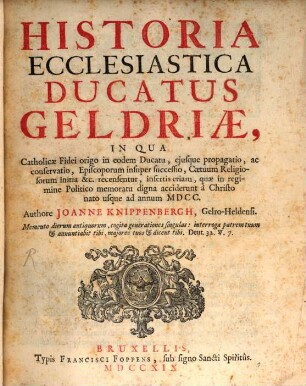 Historia Ecclesiastica Geldriae