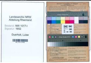 Entnazifizierung Luise Duerholt , geb. 25.12.1906 ()