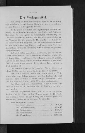 Die Verlagsartikel.