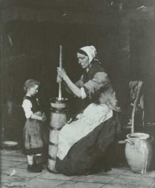 Frau beim Buttern : Frau beim Buttern, 1871/1872