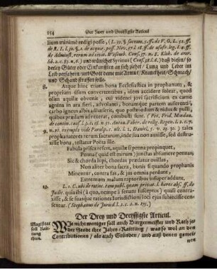 Der Drey und Dreyssigste Articul