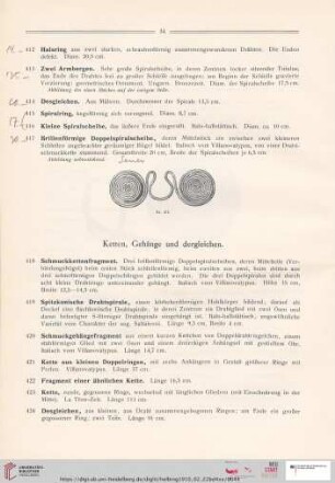 Ketten, Gehänge und dergleichen (Nr. 418-450)