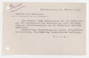 Benennung von Vertrauensleuten in der Freiwilligen-Abteilung Haas