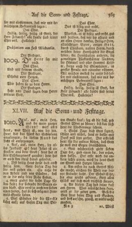XLVII. Auf die Sonn- und Festtage.