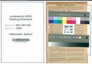 Entnazifizierung Gertrud Halberstadt , geb. 29.11.1898 ()