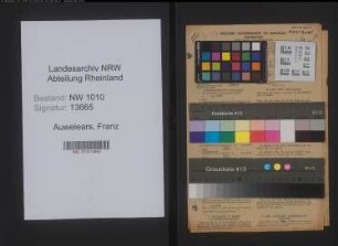 Entnazifizierung Franz Auwelears , geb. 17.12.1882 (Ableser)