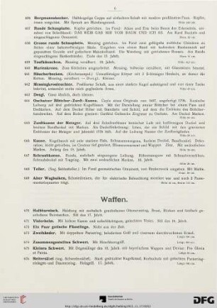 Waffen (Nr. 670-695)