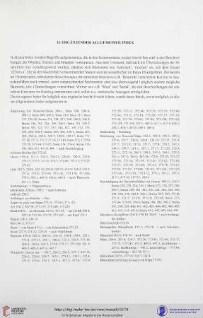 II. Ergänzender allgemeiner Index