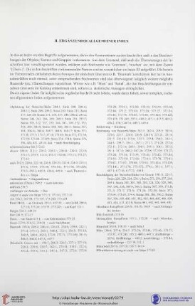 II. Ergänzender allgemeiner Index