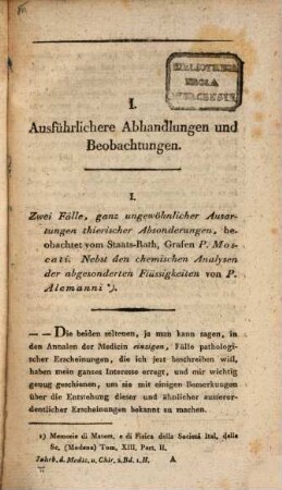 Jahrbücher der teutschen Medicin und Chirurgie : mit Zugabe d. Neuesten u. Besten aus d. ausländ. medicin. Literatur, 2. 1813