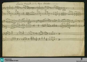 Achille. Excerpts. Arr - Don Mus.Ms. 2139 : pf; PaWV 26