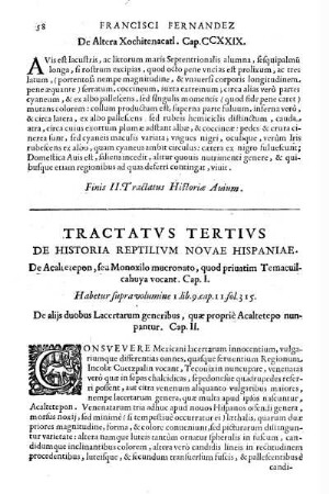Tractatus tertius de historia reptilium Novae Hispaniae