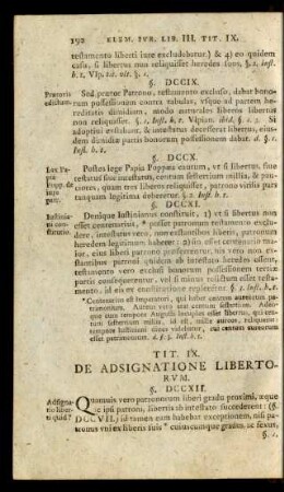 Tit. IX. De Adsignatione Libertorum