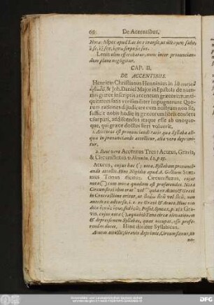 Cap. II. De Accentibus.