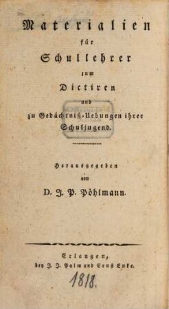 Sammlung von unterhaltenden und lehrreichen Gedichten für die Jugend