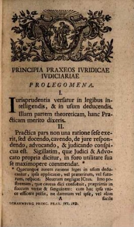 Principia praxeos iuridicae iudiciariae, quae modum procedendi in iudicio regularem continent