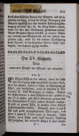 Der XV. Abschnitt. .
