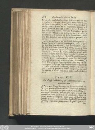 Caput VIII. De Regis Bohemiae, & Regnicolarum eius Immunitate.
