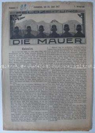 Feldzeitung "Die Mauer" u.a. zur Kolonialfrage