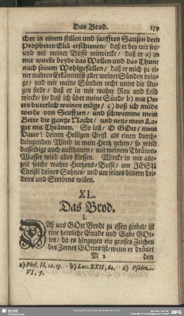 XL. Das Brod