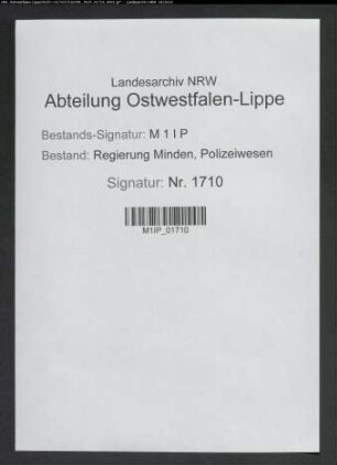 Anweisungen der Militärregierung in Polizeisachen