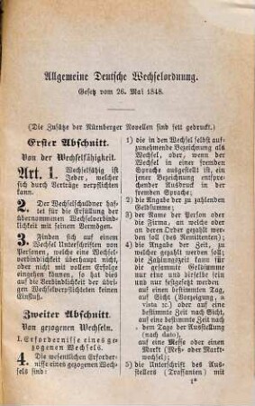 Allgemeine deutsche Wechselordnung : Nach dem gegenwärtigen Stand der Gesetzgebung