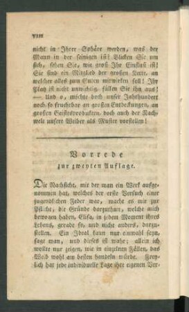 Vorrede zur zweyten Auflage.