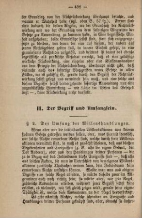 II. Der Begriff und Umfangsein.