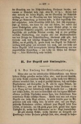 II. Der Begriff und Umfangsein.