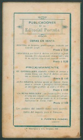 Publicaciones de la Editorial Porteña