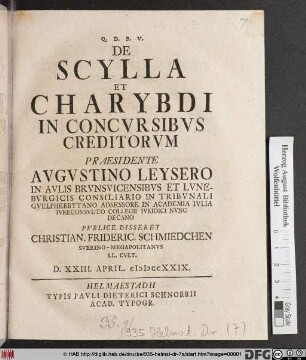 De Scylla Et Charybdii In Concvrsibvs Creditorvm
