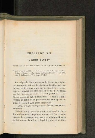 Chapitre XII A Coeur Ouvert