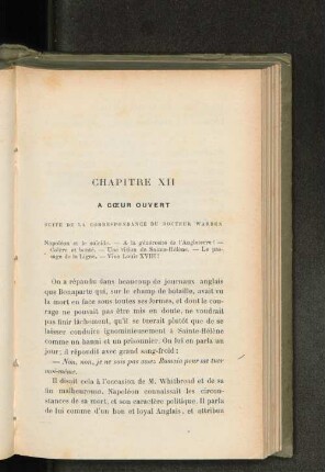 Chapitre XII A Coeur Ouvert
