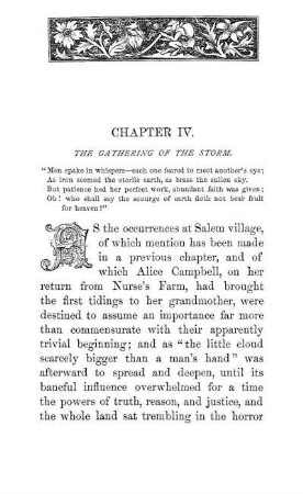 Chapter IV. The Gathering Of The Storm.