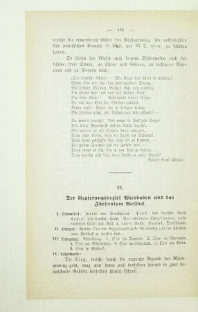 21. Der Regierungsbezirk Wiesbaden und das Fürstentum Waldeck