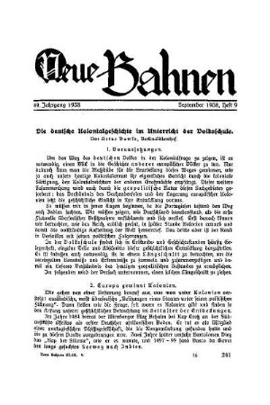 Die deutsche Kolonialgeschichte im Unterricht der Volksschule