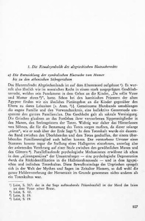 1. Die Ritualsymbolik des altgriechischen Blutracherechts