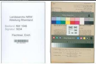 Entnazifizierung Erich Flechtner , geb. 17.12.1903 (Bergbauangestellter)