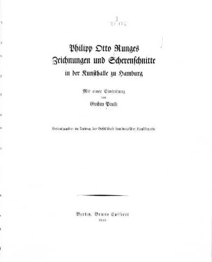 Philipp Otto Runges Zeichnungen und Scherenschnitte in der Kunsthalle zu Hamburg