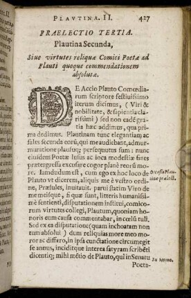 Praelectio Tertia.
