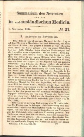 1. November 1832. No 21.